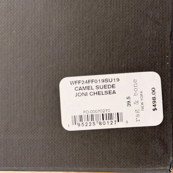 rag & bone women’s Camel Suede Joni Chelsea Boots in Tan - Picture 10 of 11